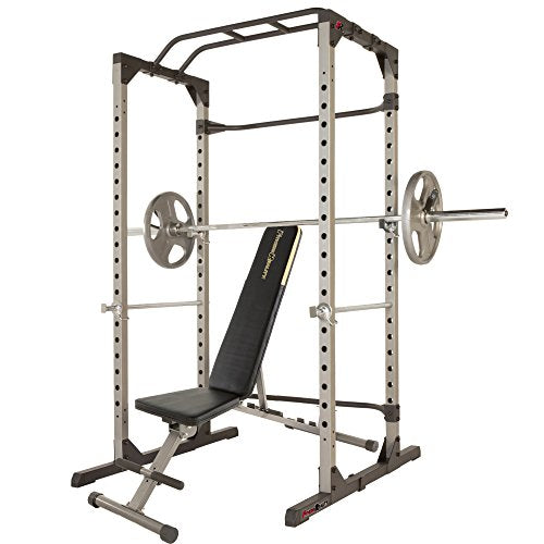 Fitness Reality 810XLT Super Max Power Cage | Optional Lat Pull-down Attachment and Adjustable Leg Hold-down | Power Cage Only