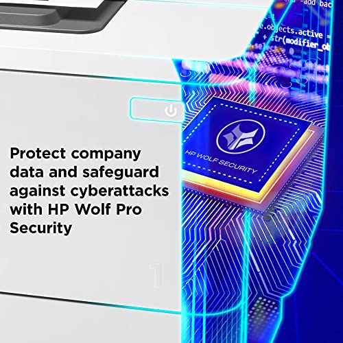 HP Laserjet Pro M404dn Monochrome Black-and-White Laser Printer, Auto-Duplex, Auto-On/Auto-Off Technology, 40 ppm, 250-Sheet, Built-in Ethernet, JAWFOAL Printer Cable