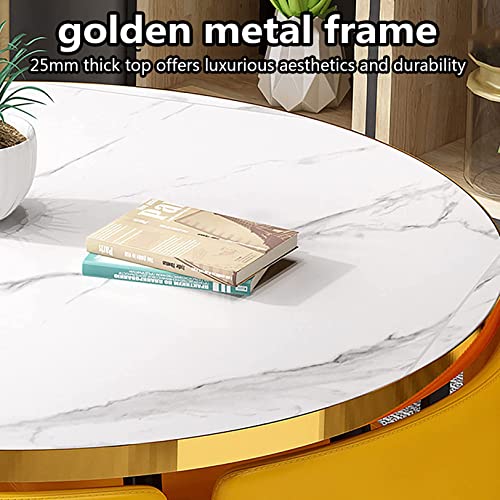 HSHBDDM Office Reception Room Club Table Set - Round Dining Furniture for 4