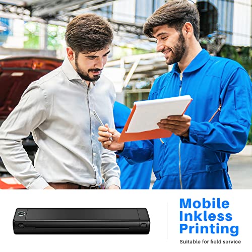 Phomemo M08F A4 Portable Thermal Printer, Supports 8.26"x11.69" A4 Thermal Paper, Wireless Mobile Travel Printers for Car & Office, Bluetooth Printer Compatible with Android and iOS Phone & Laptop