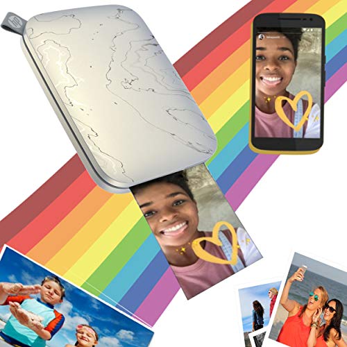 HP Sprocket Select Pocket Printer Instant Wireless Photo Printer for Android and iOS, Includes 2.3 x3.4” Zink Photo Paper Sticker (30 Sheets), Protective case and USB Charging Cable with Wall Adapter