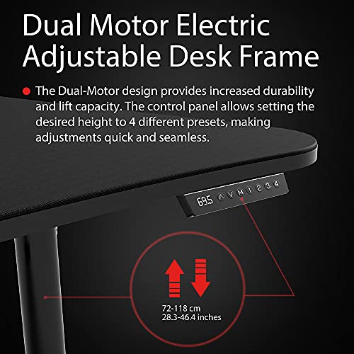 Arozzi Arena Moto Motorized Ultrawide Curved Sit-Stand Gaming Desk