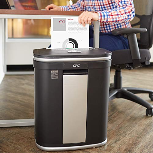 Swingline GBC Paper Shredder, Auto Feed, 300 Sheet Capacity, Micro-Cut, 5-10 Users, Stack-and-Shred 300M (1758576)