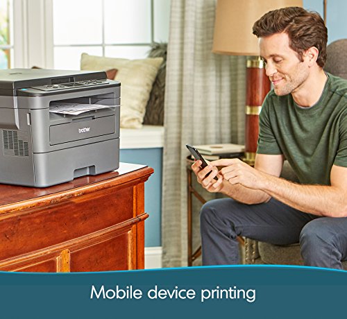 Brother Compact Monochrome Laser Printer, HLL2390DW, Convenient Flatbed Copy & Scan, Wireless Printing, Duplex Two-Sided Printing, Amazon Dash Replenishment Ready