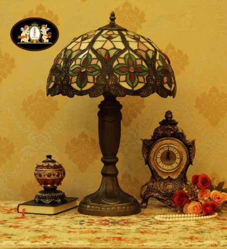 Tiffany Europaische retro style hand-painted stained glass table lamp