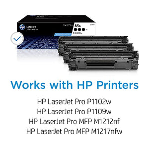 HP 85A | CE285AT1 | 3 Toner-Cartridges | Black | Works with HP LaserJet Pro M1212nf, M1217nfw, P1102w, P1109w