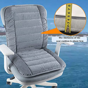 None Beige Lumbar Support Office Chair Cushion - Plush Comfort Seat Pad Mat