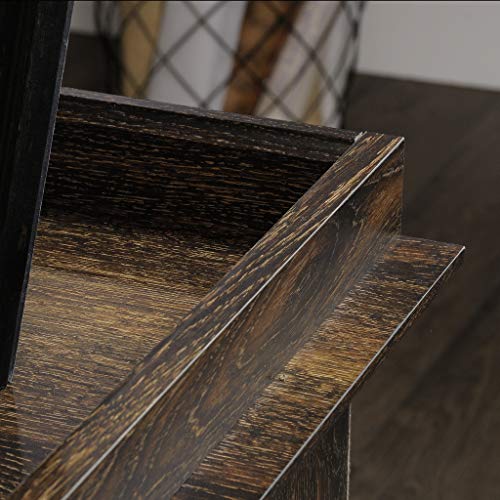 Sauder 422710 Barrister Lane L-Desk, Iron Oak Finish