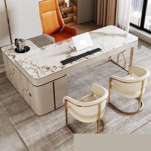 TAPIVA Large Long Desk Integrated Corner Office Table