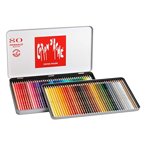Caran D'ache Prismalo Aquarelle Coloured Water-soluble Pencil (pack Of 80)