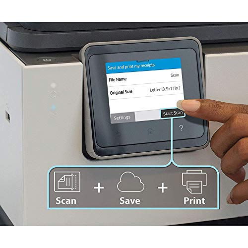 HP OfficeJet Pro 9015 All-in-One Wireless Printer w/Smart Home Office Productivity, Instant Ink, Works with Alexa 1KR42A Print, Scan, Copy, Fax, Mobile Bundle with DGE USB Cable + Business Software