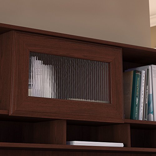 Cabot L Shaped Desk with Hutch, Lateral File Cabinet and 5 Shelf Bookcase