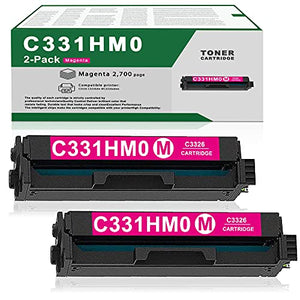 2 Pack Magenta C331HM0 Toner Compatible Toner Cartridge Replacement for Lexmark C3326 C3326dw MC3326adwe Printer