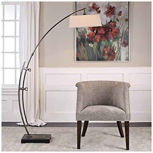 Uttermost Calogero Plated Dark Bronze Arc Floor Lamp