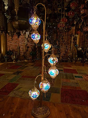 7 Multi-Color Globe Floor Lamp