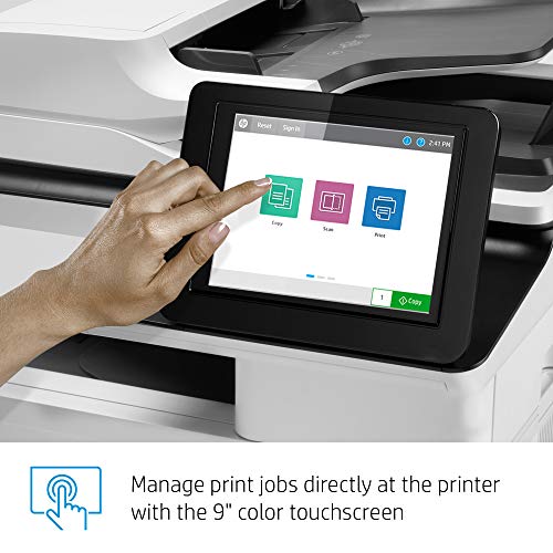 HP LaserJet Enterprise MFP M635fht Monochrome Multifunction Printer with Extra Paper Tray and Wheeled Stand (7PS98A)