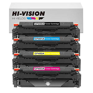 HI-VISION HI-YIELDS Compatible Toner Cartridge Replacement for HP CF450A  ( Black, Cyan, Yellow, Magenta , 4 pk )