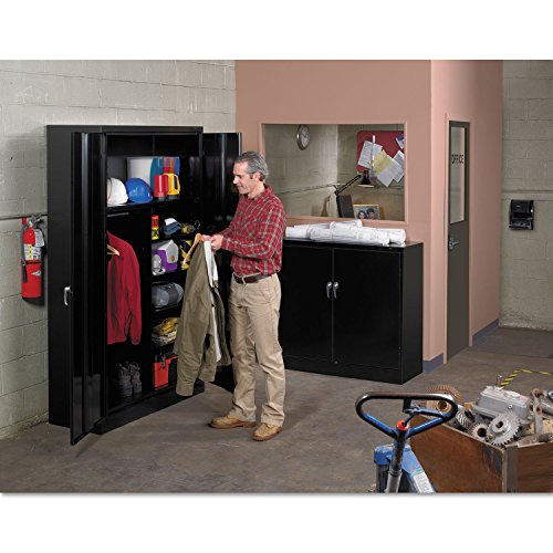 Tennsco J2478SU Heavy Gauge Steel Jumbo Storage Cabinet, 5 Shelves, 400 lbs Capacity per Shelf, 48" Width x 78" Height x 24" Depth, Putty