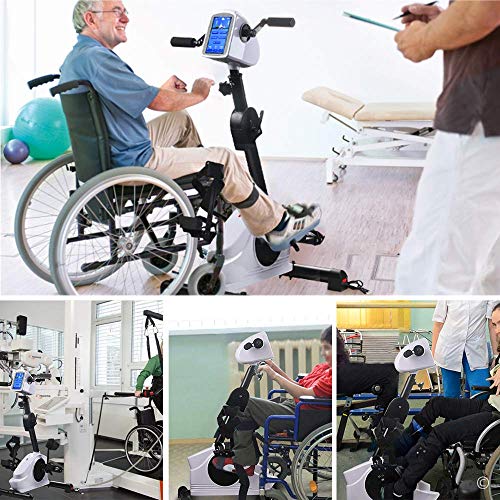 Electronic Physical Therapy Rehab Bike Trainer Exerciser Cycle Arm Leg Pedal Exerciser Bike Health Recovery Pedal Exerciser with 7 inch Display Touchscreen for Handicap, Disabled and Stroke Survivor