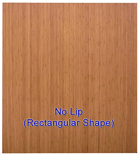 American Floor Mats Bamboo Foldable Chair Mat 48" x 60" - No Lip - 5/16" Thickness