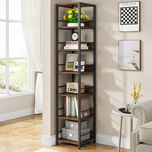 Tribesigns 6-Tier Corner Shelf Set of 2, 75 Inch Tall Bookshelf Storage Rack