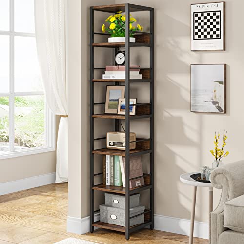 Tribesigns 6-Tier Corner Shelf Set of 2, 75 Inch Tall Bookshelf Storage Rack