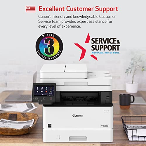 Canon imageCLASS MF455dw All in One Wireless Duplex Laser Printer, Up to 40 ppm,600 x 600 DPI,Compatible with Alexa,Bundle with Printer Cable