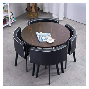AkosOL Office Table and Chair Set - Modern Round Design (Color: A)