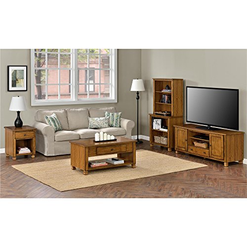 Ameriwood Home 9662096COM San Antonio Veneer Wood Bookcase, Medium Brown