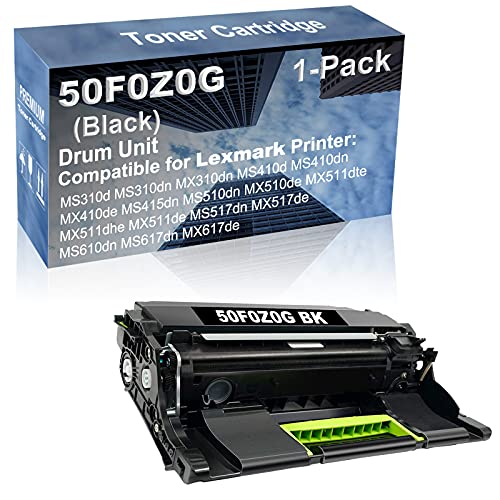 1-Pack Compatible 50F0Z0G Drum Kit use for Lexmark MS310d MS310dn MX310dn MS410d MS410dn MX410de Printer (Black)
