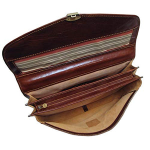 Cenzo 4050 Italian Leather Briefcase Attache