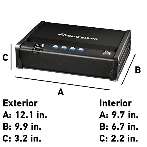 SentrySafe QAP1BE Gun Safe with Biometric Lock, 1 Capacity