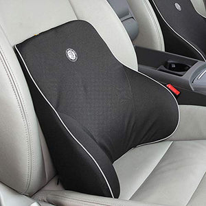 LOVEU Car Lumbar Support & Headrest Neck Pillow Set - Memory Foam Ergonomic Design for Back Pain Relief