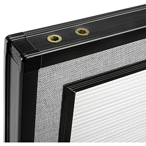 Global Industrial Office Partition Panel with Partial Window, Gray