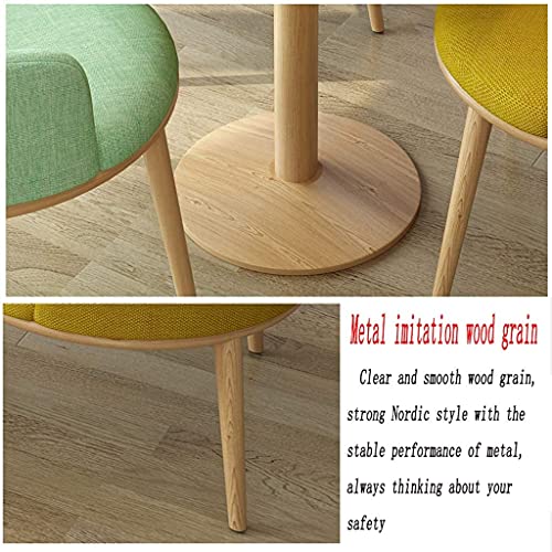 AkosOL Business Dining Table Set with 3 Chairs - Space-Saving Furniture for Tea Shop, Cafe, Hotel, and More