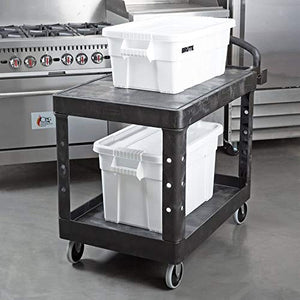 Rubbermaid Commercial Products 2-Shelf Utility Cart, Medium, 500 lbs. Capacity
