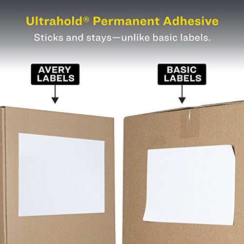Avery Shipping Address Labels, Laser Printers, 500 Labels, Full Sheet Labels, Permanent Adhesive, TrueBlock (91201)