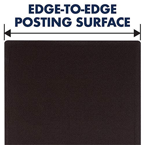 Quartet Bulletin Board, Fabric, 4' x 3', Frameless, Fiberboard, Oval Office, Black (7684BK)