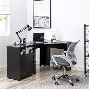 ZOYY L Shaped Office Desk 59'',L-Shape Corner Gaming Computer Desk with Storage and Drawers,Writing Studying PC Laptop Workstation for Home Office Bedroom,Black