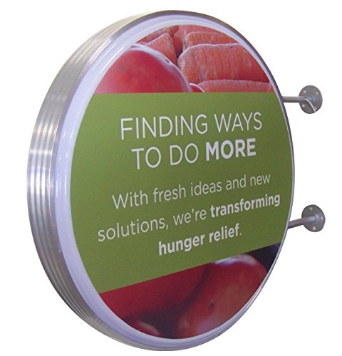 Fantastic Displays LED Round Outdoor Light Box Sign with FRONT AND BACK PRINTING