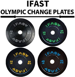 Songyang Olympic Rubber Barbell Weight Plates, 10LB/25LB/35LB/45LB Color Bumper Plates with 2 Inch Steel Insert for Workout Strength Training (Pair (25lbs + 35lbs+ 45lbs))