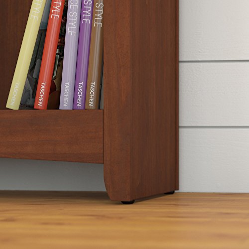 Bush Furniture Buena Vista 16 Cube Video Game and DVD Storage Bookshelf in Serene Cherry