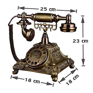 None Vintage Resin Antique Telephone - Europe Style, Black