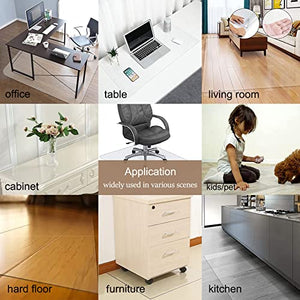 MOGGED Transparent Chair Mat for Hardwood Floor, 2mm Thick, Waterproof, Non-Slip, Size: 140cmx600cm