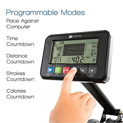 XTERRA Fitness ERG600W Water Rowing Machine, Black