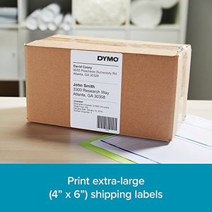 DYMO Authentic LabelWriter Extra-Large Shipping Labels for LabelWriter Label Printers, White, 4'' x 6'' (1744907), 20 Rolls of 220