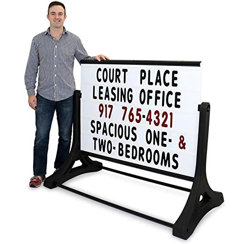 SmartSign Standard Swinger Changing Message Sidewalk Sign and Letter Kit | 36" x 48" Sign Face