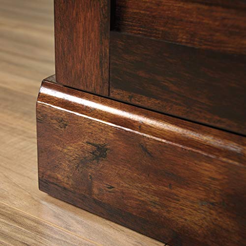 Sauder 422993 Harbor View Media Fireplace Entertainment Center, Accommodates up to a 60" TV Weighing 70 lbs Less, Curado Cherry Finish