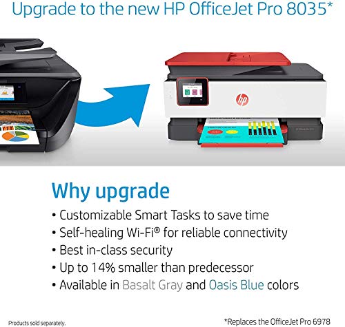 HP OfficeJet Pro 6978 All-in-One Wireless Printer, HP Instant Ink or Amazon Dash replenishment ready (T0F29A)