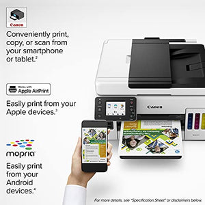 Canon MAXIFY GX6020, Wireless MegaTank Small Office All-in-One Printer [Print, Copy, Scan], White